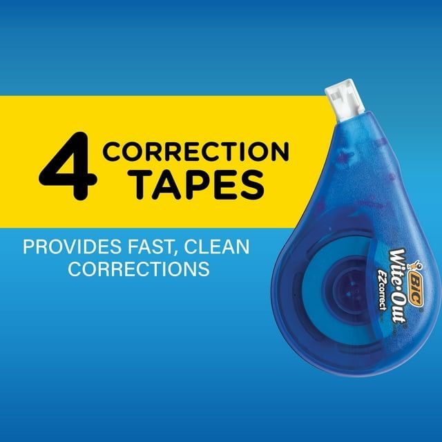 BIC Wite-Out EZ Correct Correction Tape, 4 Count