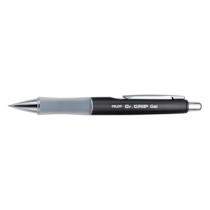 Pilot Dr. Grip Limited Retractable Gel Ink Pen, Fine Point, Gray Barrel, Black Ink, 1 Count