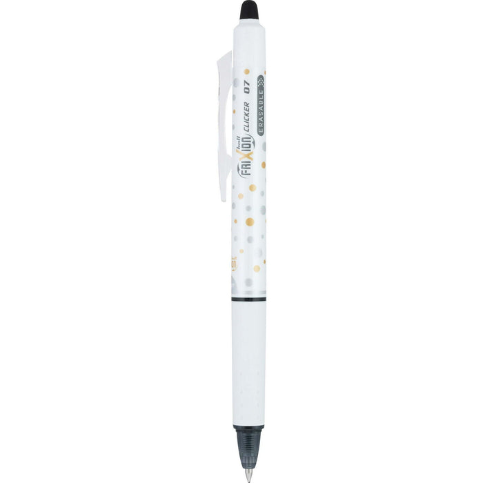 Pilot FriXion Clicker Dots Collection Erasable Gel Pens, Fine, Black Ink, 5 Count