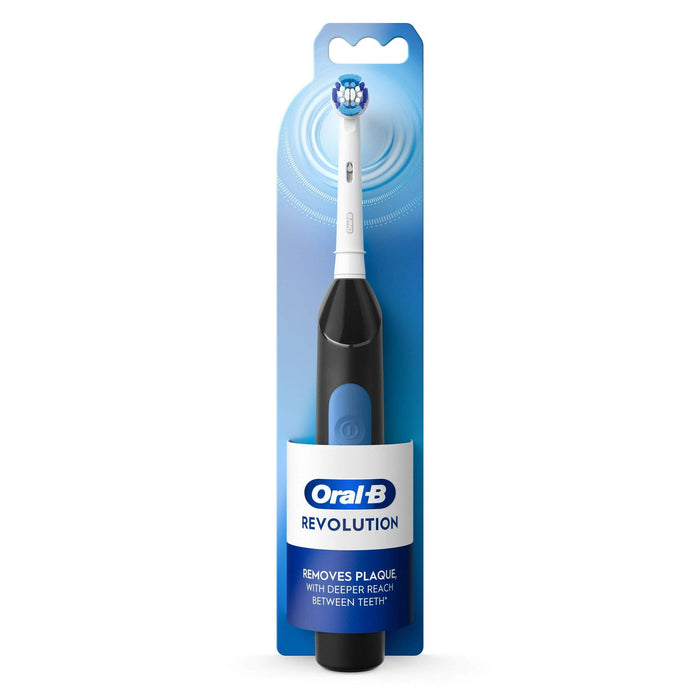 Oral-B Revolution Compact Head Battery Toothbrush, Black, for Adults and Children 3+