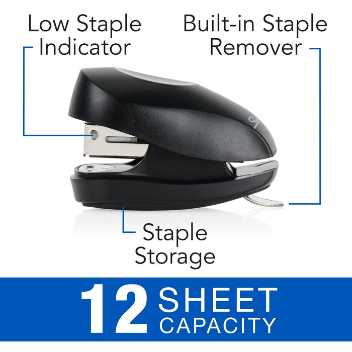 Swingline Tot Stapler, 12 Sheets, Black (S700022-WMT)