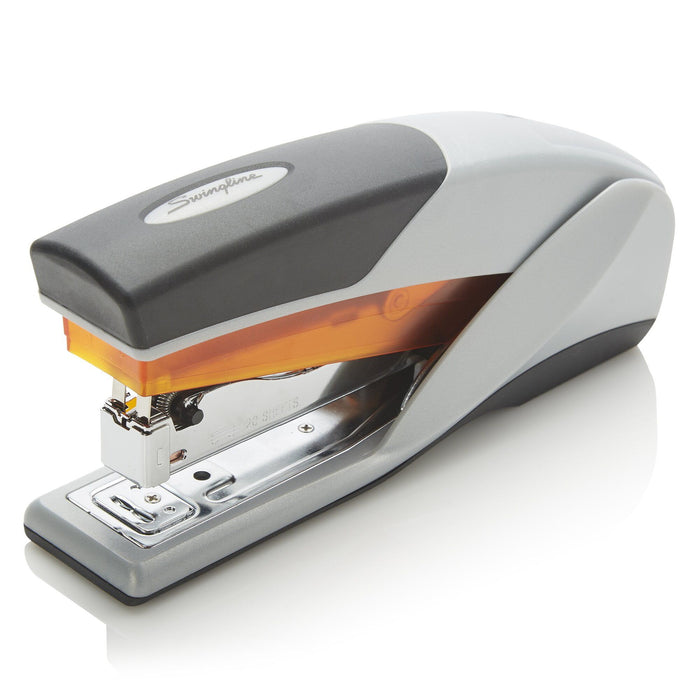 Swingline Optima 25 Reduced Effort Stapler, 25 Sheets, Gray/Orange