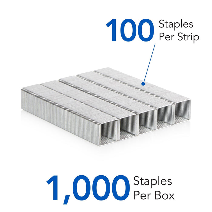 Swingline Premium Heavy Duty Staples, 1/2" Leg, 100 Per Strip, 1,000/Box