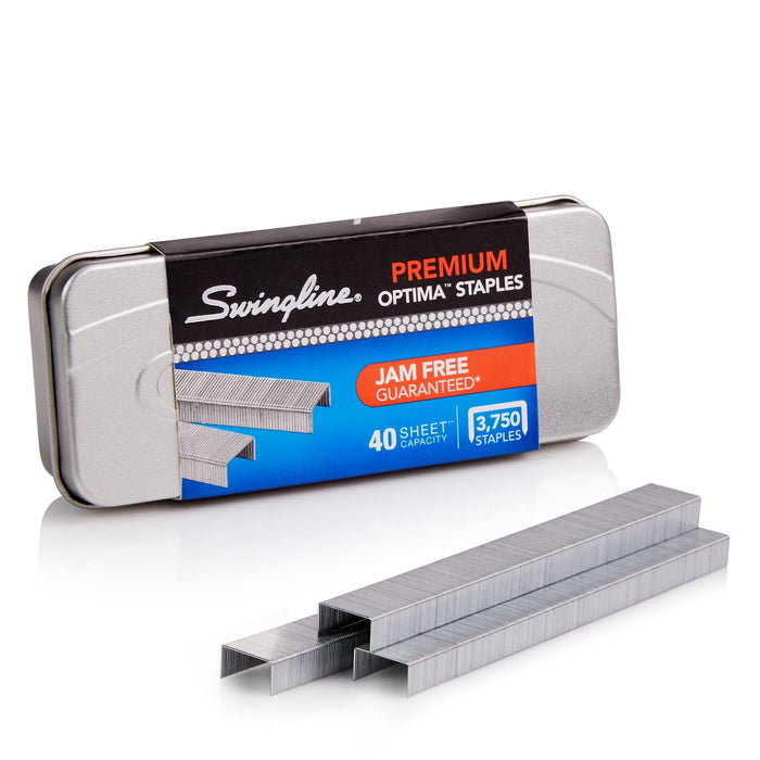 Swingline Optima Premium Staples, 1/4" Leg Length, 210 Per Strip, 3750 Per Box