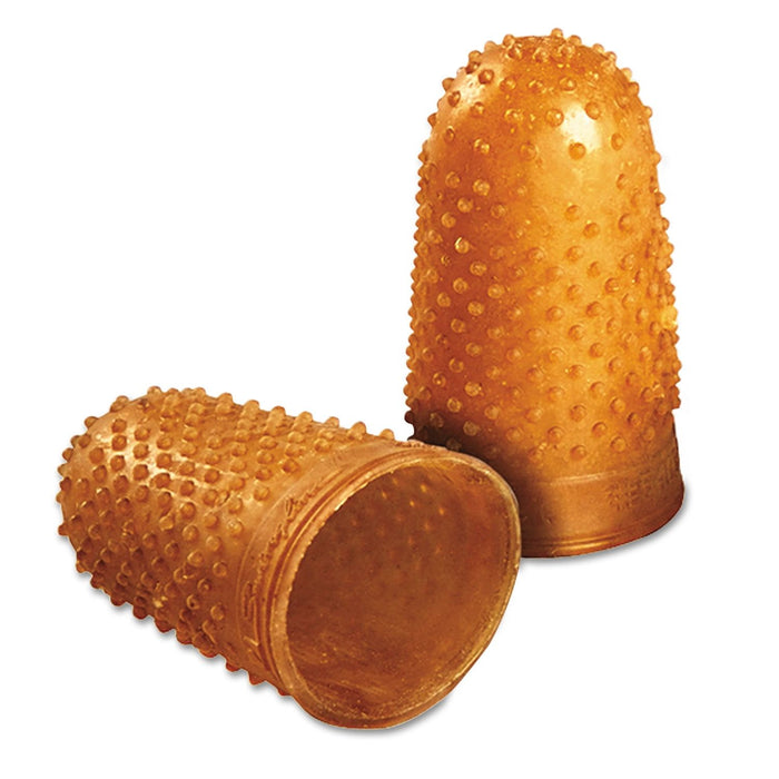 Swingline, SWI54033, Rubber Finger Tips, 1 Dozen, Amber
