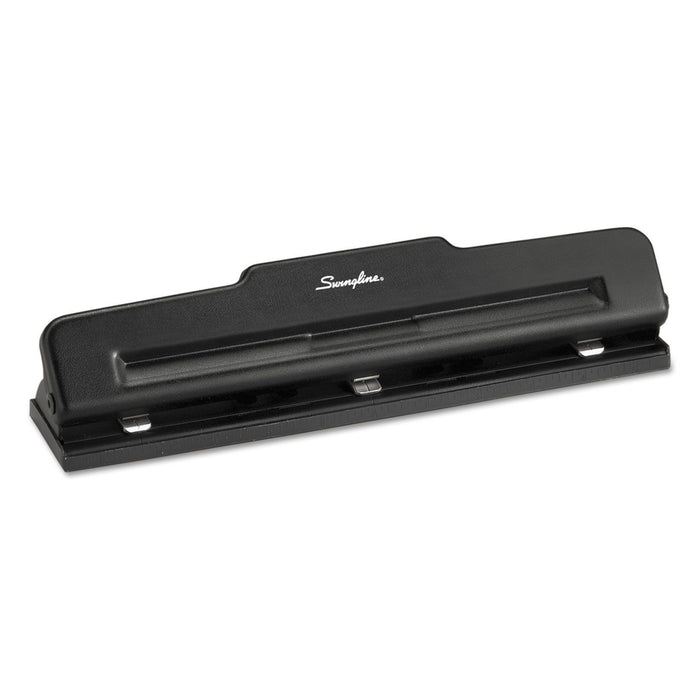 Swingline 10-Sheet Desktop Two-to-Three-Hole Adjustable Punch, 9/32" Holes, Black