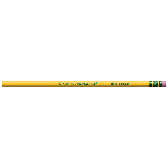Ticonderoga Premium Wood Pencils, Unsharpened #2 Lead, Yellow, 24 Count