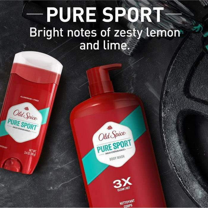 Old Spice High Endurance Anti-Perspirant Deodorant for Men, Pure Sport Scent, 3.3 oz Twin Pack