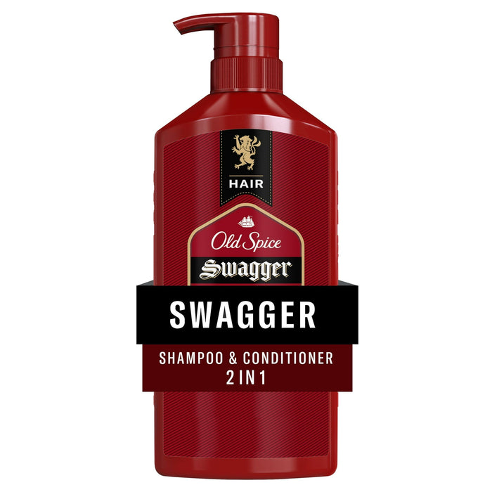 Old Spice Swagger Men 2-in-1 Shampoo and Conditioner, Moisturizing, 21.9 fl oz