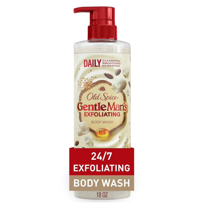 Old Spice Gentleman's Blend Exfoliating Men's Body Wash, Brown Sugar & Cocoa Butter, 18 fl oz