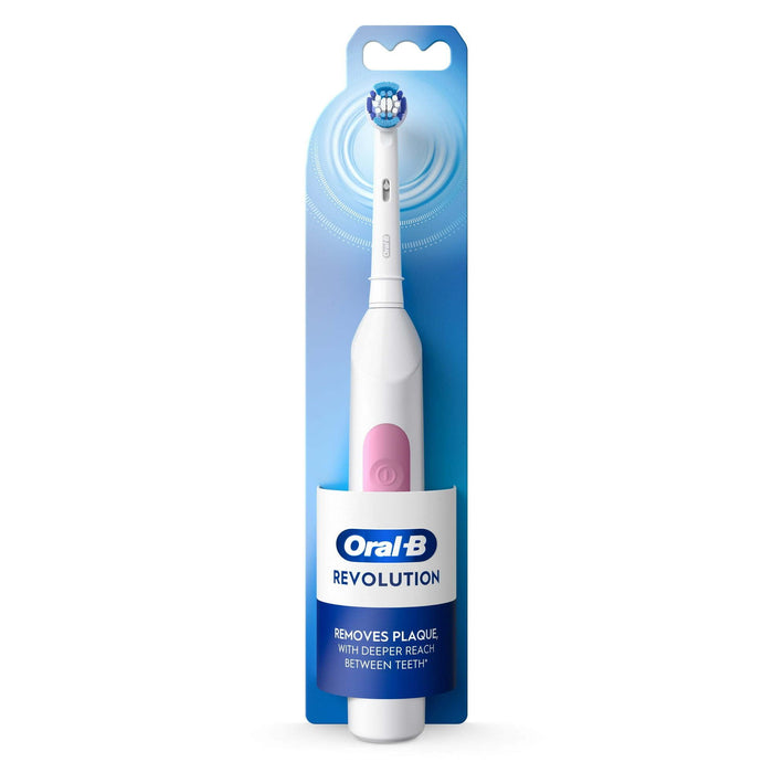 Oral-B Revolution Compact Head Battery Toothbrush, White, for Adults & Children 3+