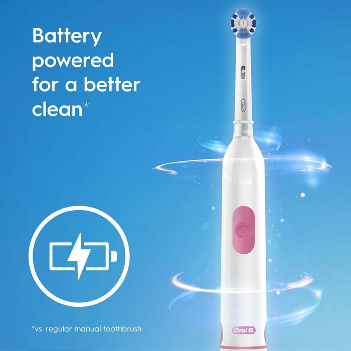 Oral-B Revolution Compact Head Battery Toothbrush, White, for Adults & Children 3+