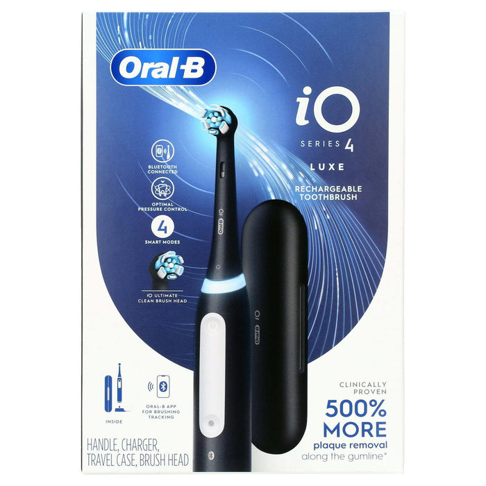 Oral-B iO Series 4 Electric Toothbrush with (1) Brush Head, Rechargeable, Black