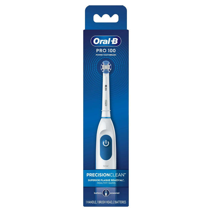 Oral-B Pro Health Clinical Battery Powered Toothbrush, 1 Ct, Compact Head, for Adults & Children 3+