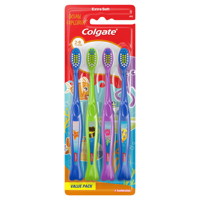Colgate Ocean Explorer Kids Toothbrush Value Pack; Extra Soft; 4 Count