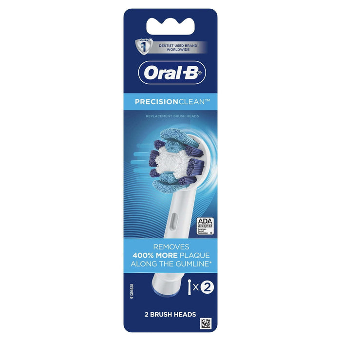 Oral-B Precision Clean X-Filament Replacement Brush Heads, 2 Count