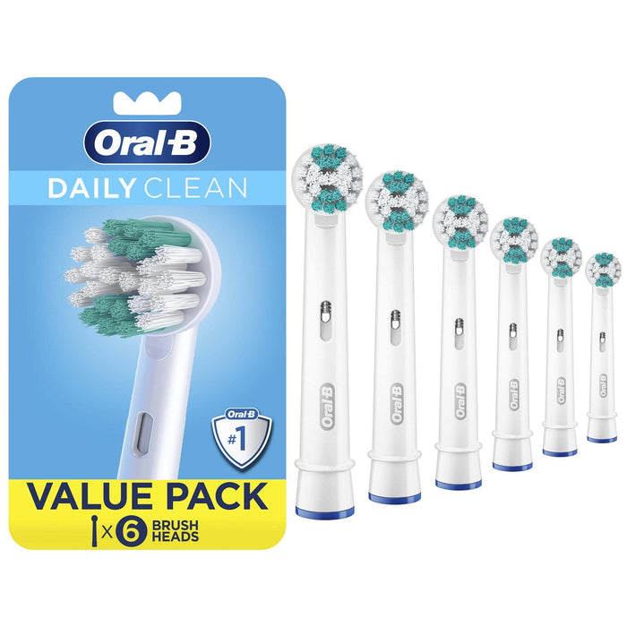 Oral-B Daily Clean Electric Toothbrush Replacement Brush Heads Refill, 6 Count