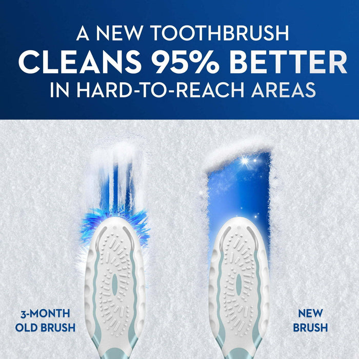 Oral-B CrossAction All in One Manual Toothbrush, Deep Plaque Removal, Soft, 4 Ct