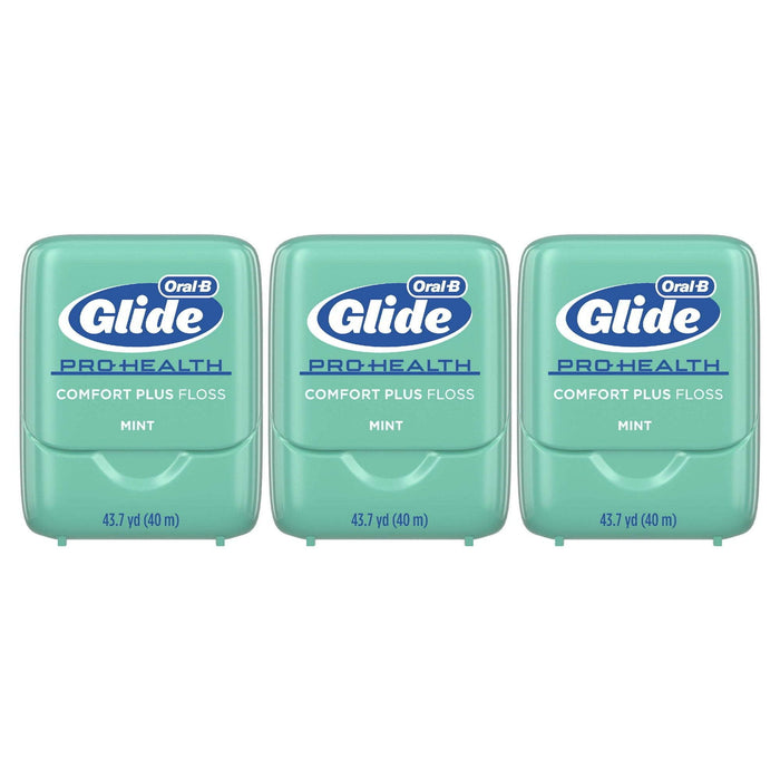 Oral-B Glide Pro-Health Comfort Plus Ribbon Dental Floss, Extra Soft, Value 3 Pack (40m Each)