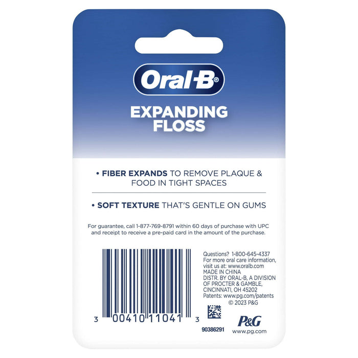 (3 pack) Oral-B Expandable Ribbon Dental Floss, Mint, Expands for a Deep Clean, 50M