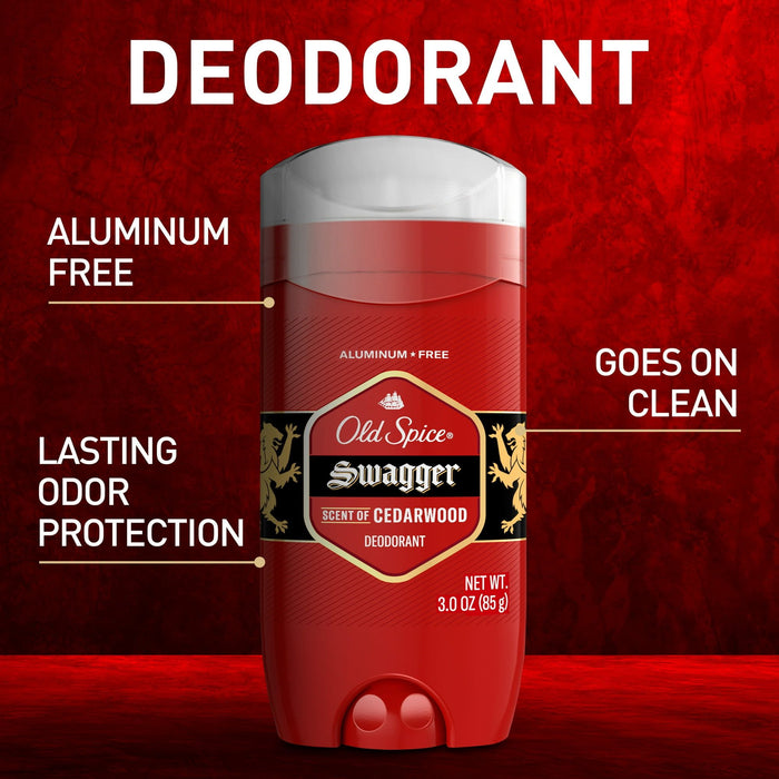 Old Spice Swagger Scent Deodorant for Men, Aluminum-Free 3.0 oz, Pack of 2