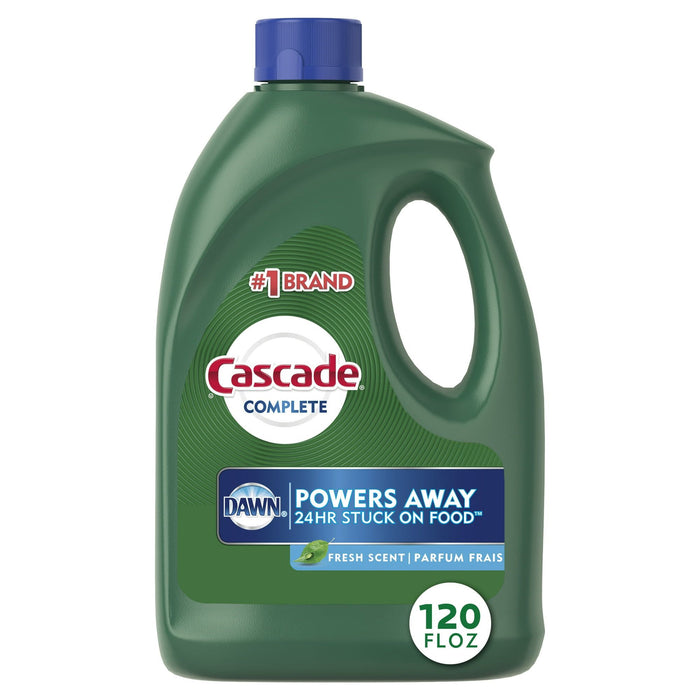 Cascade Complete Gel Dishwasher Detergent, Fresh Scent, 120 oz