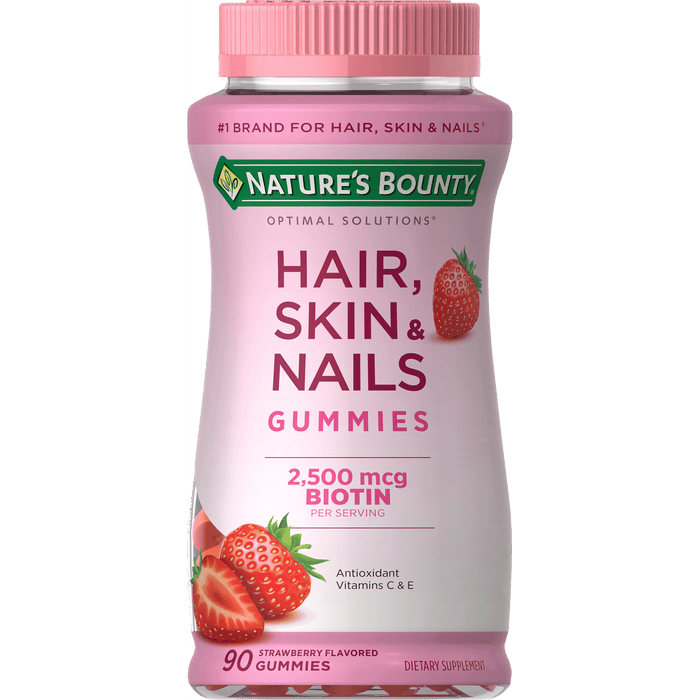 Nature's Bounty Hair Skin and Nail Vitamins With Biotin; Gummies; 90 Count