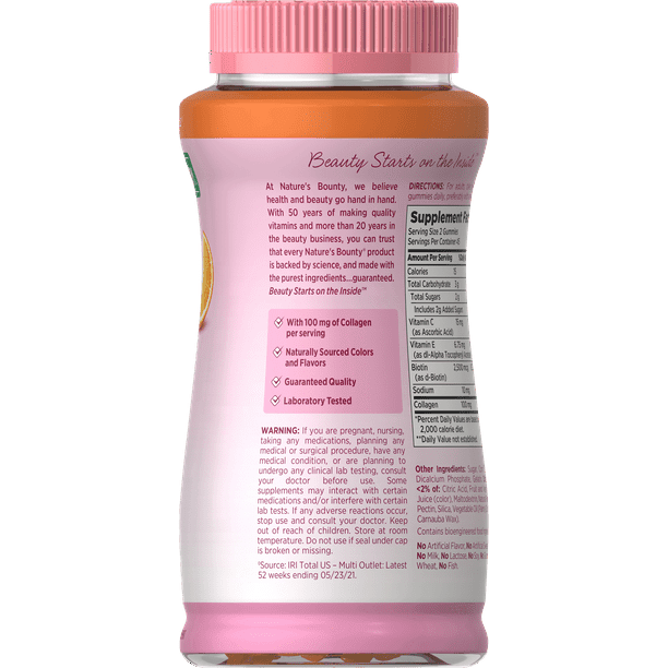 Nature's Bounty Hair Skin and Nails With Collagen and Biotin; Gummies; 90 Count