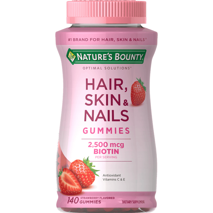 Nature's Bounty Hair Skin and Nails Vitamins With Biotin Gummies; 140 Count