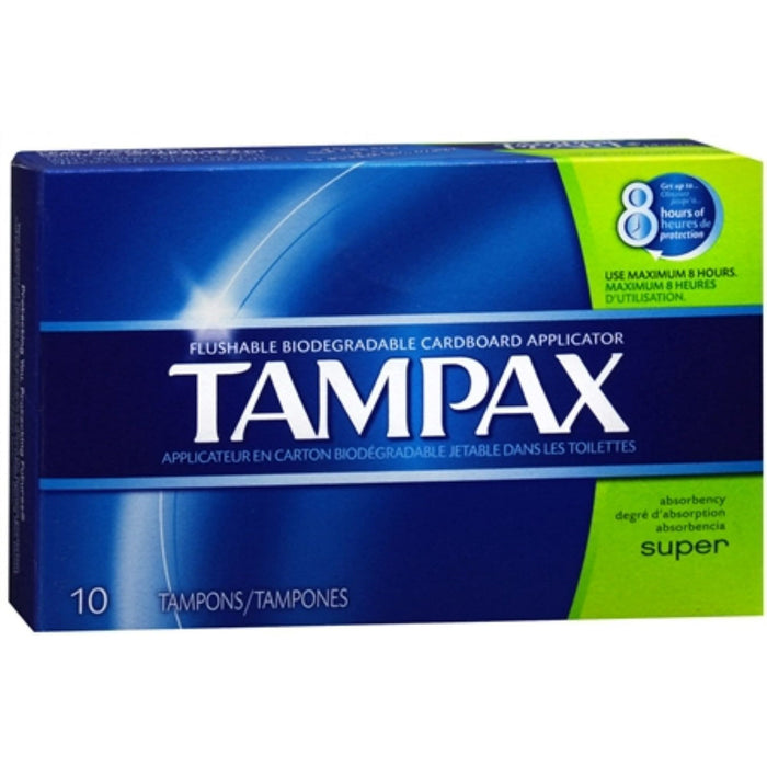 6 Pack - Tampax Tampons Super 10 Each