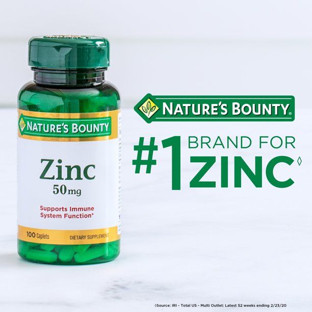 Nature's Bounty Zinc Supports Immune System Caplets; 50 mg; 200 Count