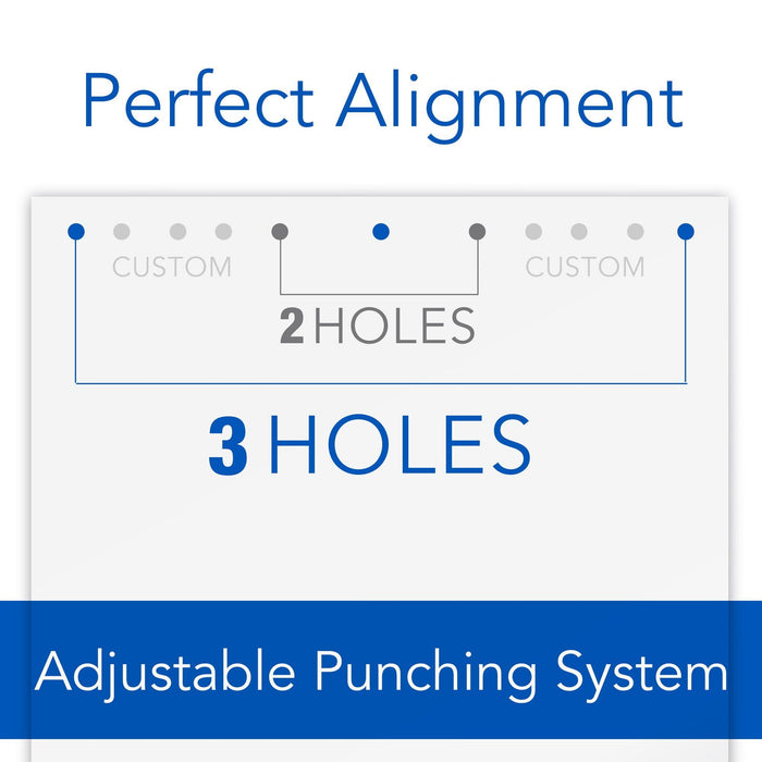 Swingline LightTouch Heavy Duty Punch, 50% Easier, 2-7 Holes, 40 Sheets