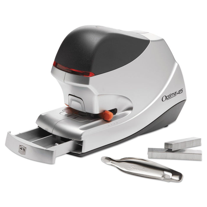 Swingline? Optima 45 Electric Stapler, 45-Sheet Capacity, Silver