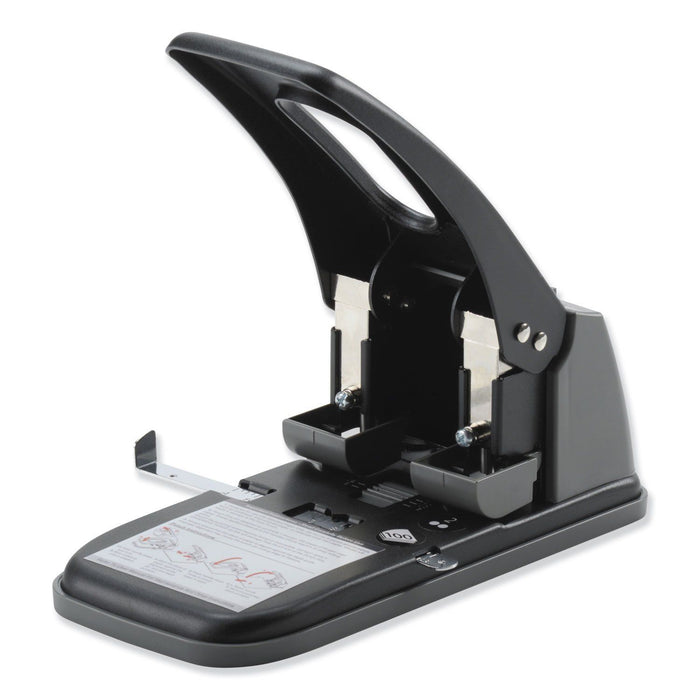 Swingline 100-Sheet High Capacity 2-Hole Punch, Fixed Centers, 9/32" Holes, Metal, Black/Gray