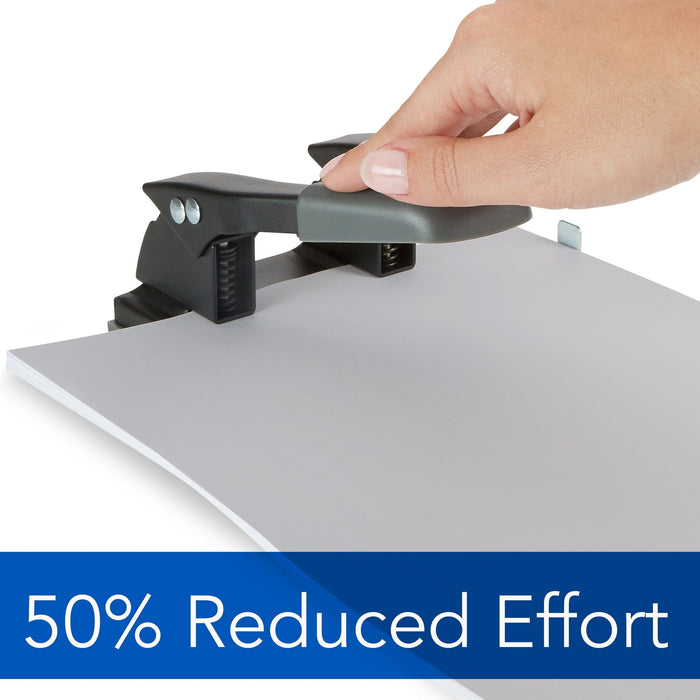 Swingline Comfort Handle 2-Hole Punch, 50% Easier, 1/4" Hole Size, 28 Sheets