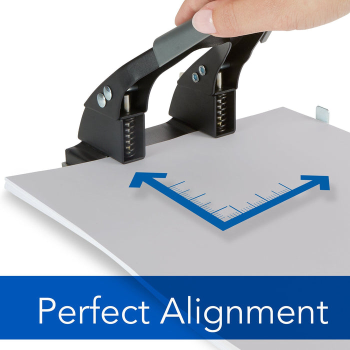 Swingline Comfort Handle 2-Hole Punch, 50% Easier, 1/4" Hole Size, 28 Sheets