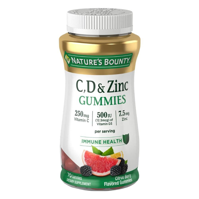 Nature's Bounty Vitamins & Zinc Immune Support Citrus Berry Gummies; 70 Count
