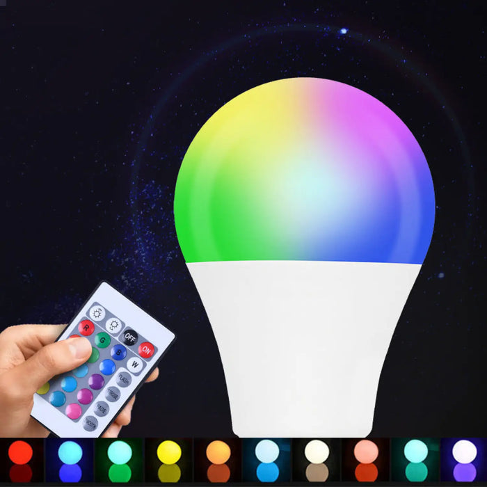 16-Color Changing LED Dimmer Bulb with Remote Control