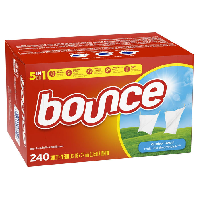 Bounce Fabric Softener Sheets, Outdoor Fresh, 240 Count