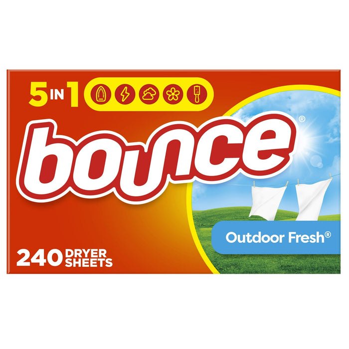 Bounce Fabric Softener Sheets, Outdoor Fresh, 240 Count