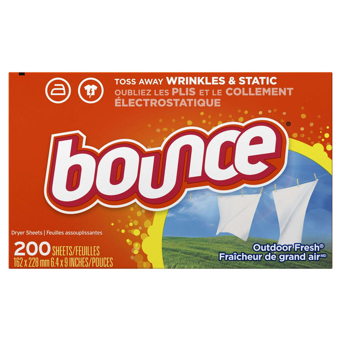 Bounce Dryer Sheets, Outdoor Fresh, 200 Count