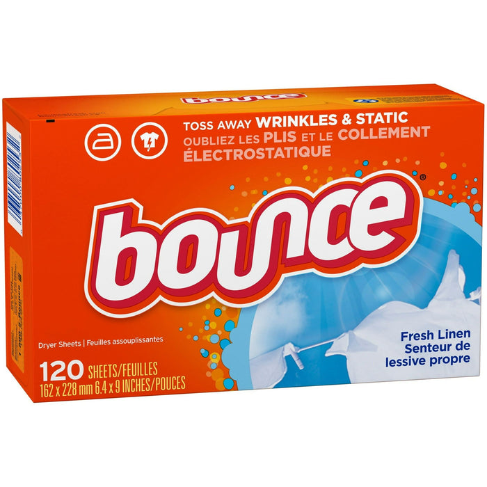 Bounce Fresh Linen Scented Fabric Softener Dryer Sheets, 120 Count