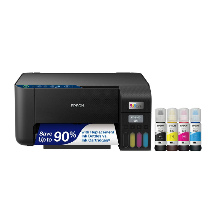 Epson EcoTank ET-2400 Wireless Color All-in-One Cartridge-Free Supertank Printer with Scan and Copy