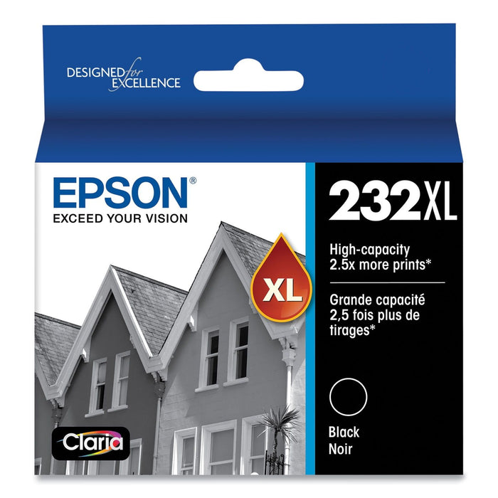 EPSON 232 Claria Ink High Capacity Black Cartridge (T232XL120-S) Works with WorkForce WF-2930, WF-2950, Expression XP-4200, XP-4205