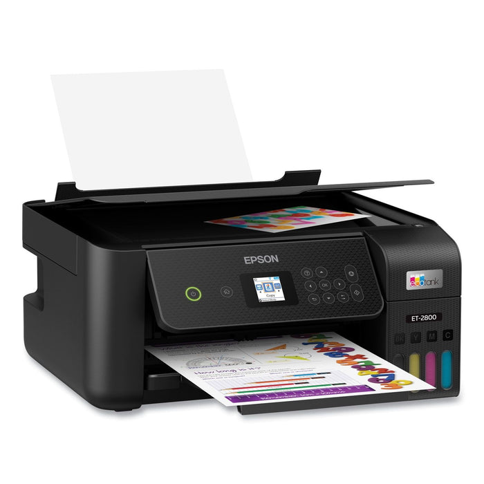 Epson EcoTank ET-2800 Wireless Color All-in-One Cartridge-Free Supertank Printer with Scan and Copy ? The Ideal Basic Home Printer - Black