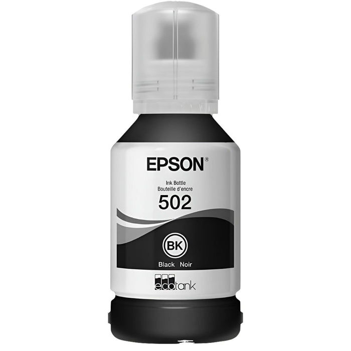 EPSON 502 EcoTank Ink Ultra-high Capacity Bottle Black Works with ET-2750, ET-2760, ET-2850, ET-3750, ET-3760, ET-3850, ET-4850, and other select EcoTank models