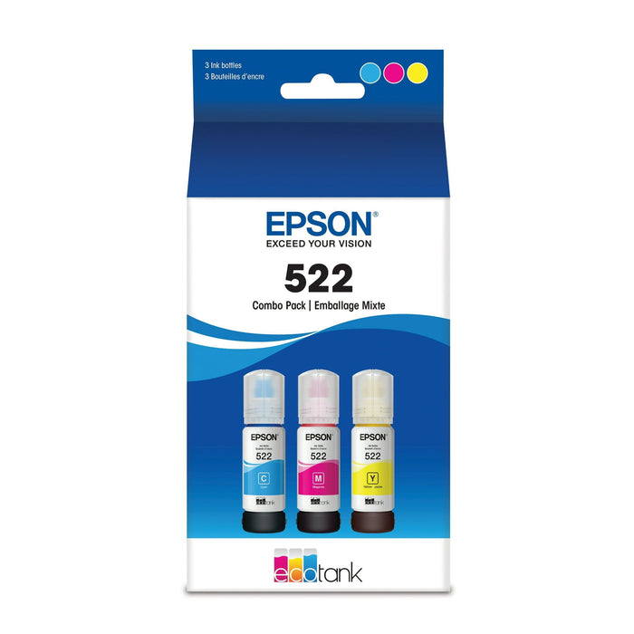 Epson 522 Standard-capacity Color Multi-Pack Ink Bottles compatible with ET2720 & ET4700