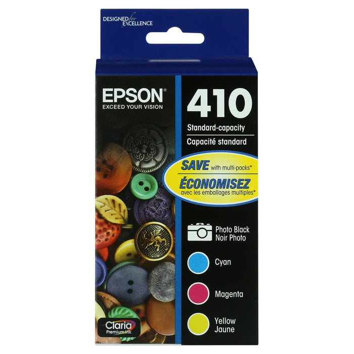 EPSON 410 Claria Premium Ink Standard Capacity Photo Black & Color Combo Pack (T410520-S) Works with Expression Premium XP-530, XP-630, XP-640, XP-7100, XP-830