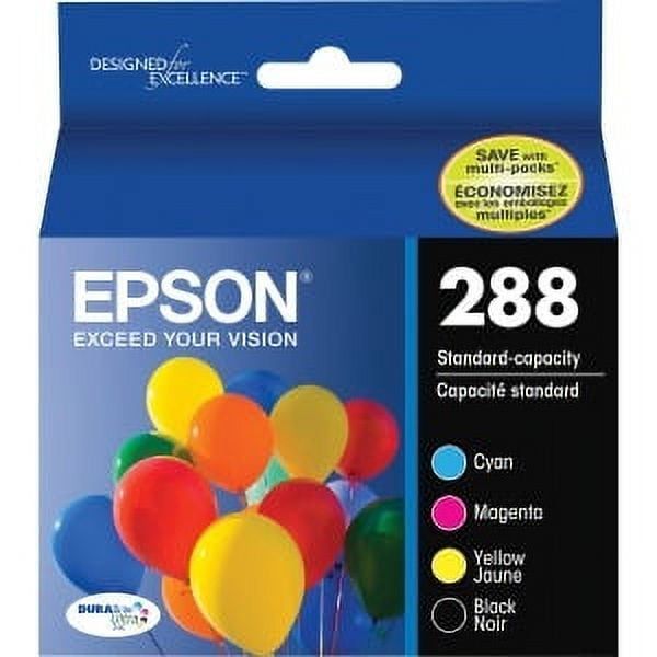 EPSON 288 DURABrite Ultra Ink Standard Capacity Black & Color Cartridge Combo Pack (T288120-BCS) Works with Expression XP-330, XP-430, XP-434, XP-340, XP-440, XP-446