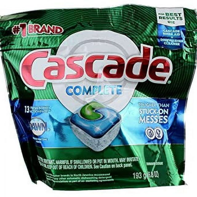 Cascade Pacs Dishwasher Detergents, Fresh Scent, 6.8 Ounce, 13 Count